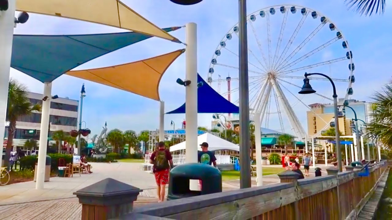 Evening at MYRTLE BEACH BOARDWALK – Tour and Overview