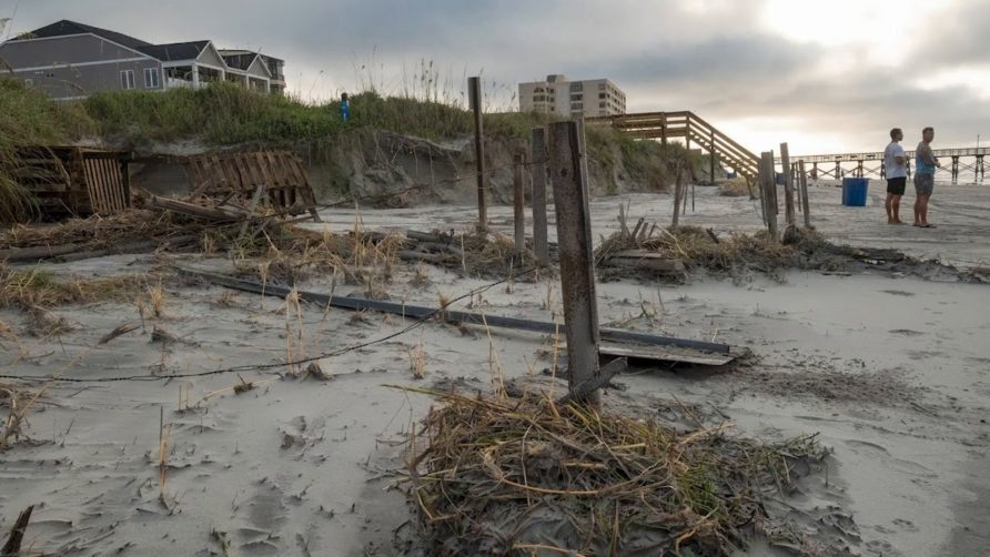 North Myrtle Beach dune damage being assessed following Hurricane Isaias