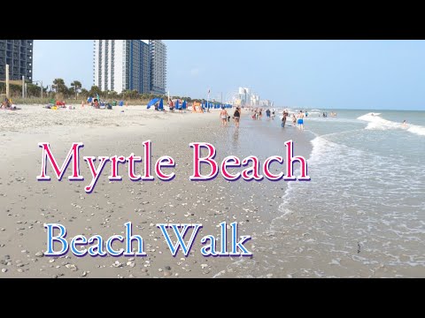 Walk at the beach , Myrtle beach, South Carolina, august 2021