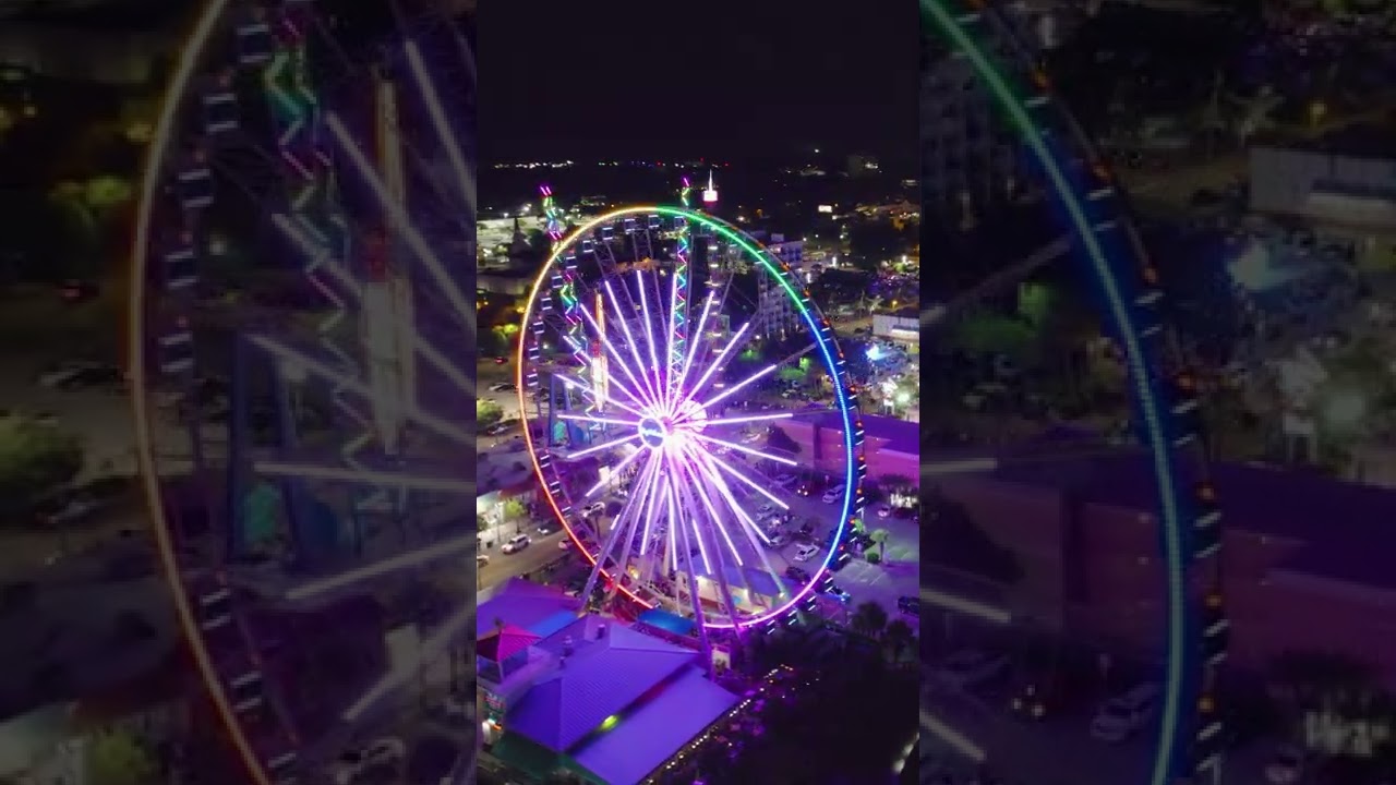 Flying my Drone at Night on Boardwalk in Myrtle Beach